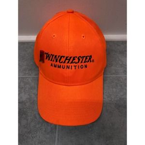 WINCHESTER ADJUSTABLE STRAPBACK HAT, ORANGE w/AMMUNITION PIN Kati SportCap